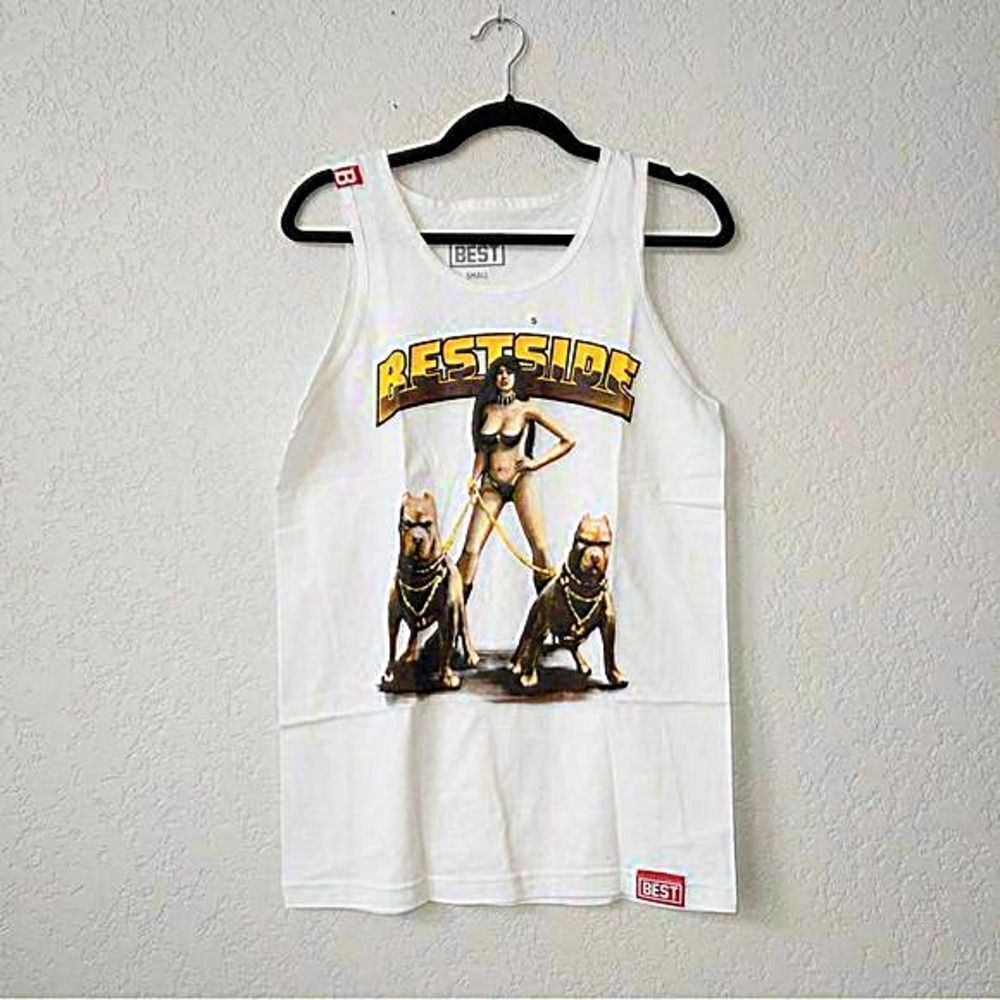 NWT Best x Breezy Excursion White Muscle Tank Size Small